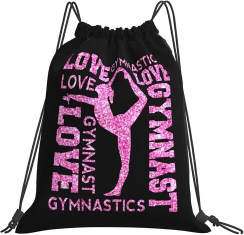 Gymnastics Drawstring Backpack Gym String Bag Drawstring Sackpack Sport For Womens Mens in Kuwait