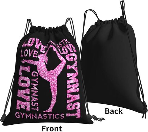 Gymnastics Drawstring Backpack Gym String Bag Drawstring Sackpack Sport For Womens Mens in Kuwait