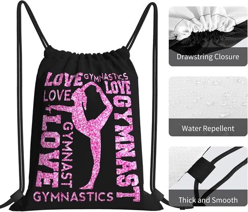Gymnastics Drawstring Backpack Gym String Bag Drawstring Sackpack Sport For Womens Mens in Kuwait