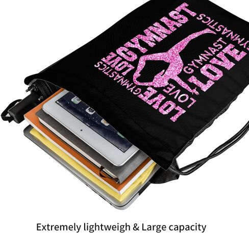 Gymnastics Drawstring Backpack Gym String Bag Drawstring Sackpack Sport For Womens Mens in Kuwait