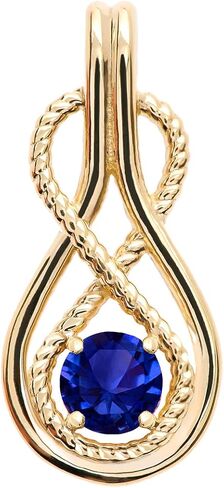 قلادة من الذهب الأصفر عيار 14 قيراطًا على شكل حبل يحمل عبارة «Birthstone Birthday» in Saudi Arabia