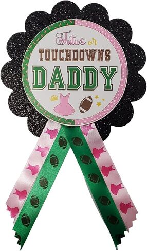 Touchdowns or Tutus Gender Reveal Baby Shower Pins for family to wear at sprinkle Party in Kuwait