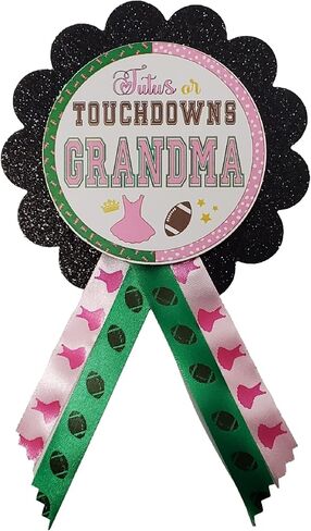 Touchdowns or Tutus Gender Reveal Baby Shower Pins for family to wear at sprinkle Party in Kuwait