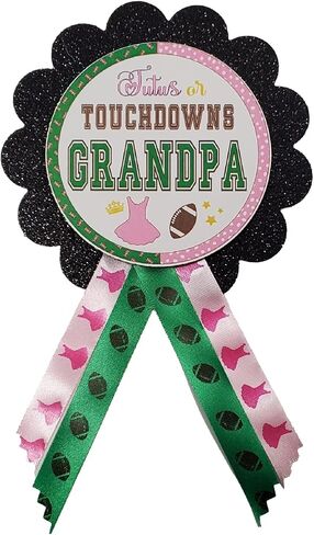 Touchdowns or Tutus Gender Reveal Baby Shower Pins for family to wear at sprinkle Party in Kuwait