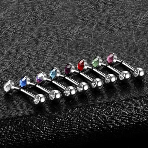ChiMunllin 8PCS Titanium Christina Vertical Hood VCH Piercing Jewelry Barbell Cubic Zirconia VCH Rings Genital Piercing Jewelry 14G 11mm in Kuwait