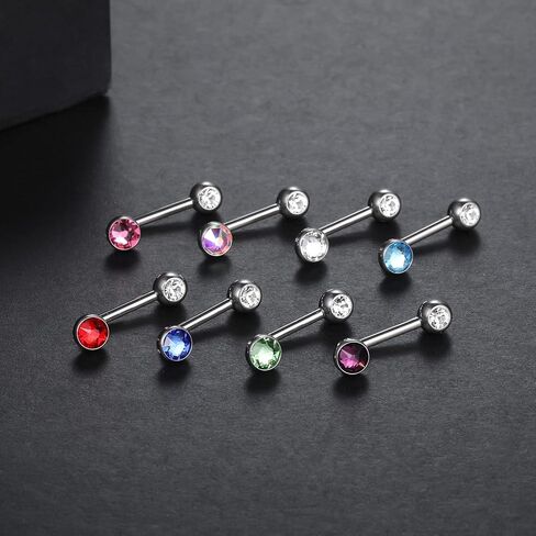 ChiMunllin 8PCS Titanium Christina Vertical Hood VCH Piercing Jewelry Barbell Cubic Zirconia VCH Rings Genital Piercing Jewelry 14G 11mm in Kuwait