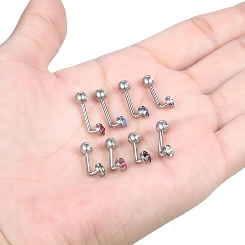 ChiMunllin 8PCS Titanium Christina Vertical Hood VCH Piercing Jewelry Barbell Cubic Zirconia VCH Rings Genital Piercing Jewelry 14G 11mm in Kuwait