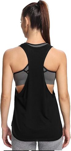 Ullnoy Workout Tank Tops for Women Running Muscle Tanks Sleeveless Loose Fit Gym Yoga Sport Shirts 3-5 Pack in Kuwait