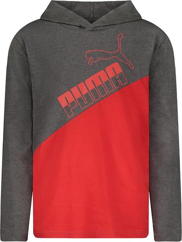 PUMA Boys' Amplified Long Sleeve Hoodie T-Shirt in Saudi Arabia