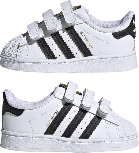 adidas Originals Kids' Superstars Running Shoe, White/Black, 4 M US in Kuwait