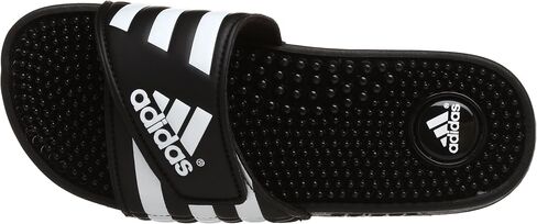 adidas Women's Adissage Slides Sandal, Black/Black/Running White, 4 in Saudi Arabia