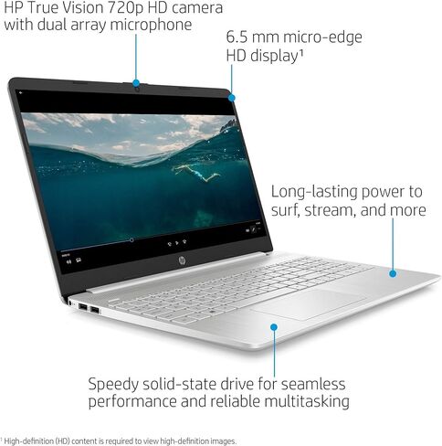 2021 Newest HP 15.6â€  HD Screen Laptop, 10th Generation Intel Core i3-1005G1, 8 GB DDR4 RAM, 256 GB PCIe NVMe M.2 SSD, Intel UHD Graphics, Wi-Fi, Webcam, Windows 10 Home in S Mode (Renewed) in Kuwait