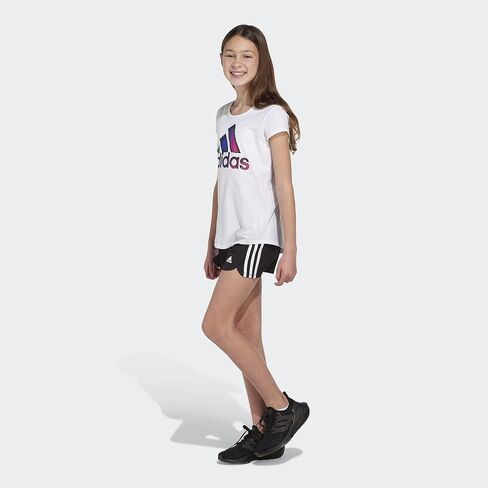 adidas Girls' Short Sleeve Scoop Neck Graphic Tee in Saudi Arabia