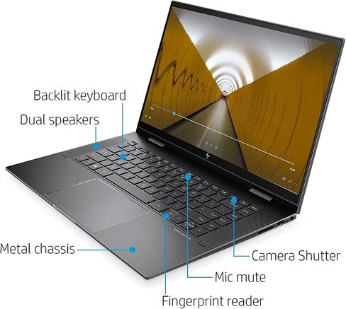 2019 HP Envy x360 15.6" FHD Touchscreen 2-in-1 Laptop Computer, AMD Ryzen 5 2500U Quad-Core up to 3.6Ghz(Beat I7-7500U), 16GB DDR4, 512GB SSD, 802.11AC WiFi, Bluetooth 4.2, USB-C 3.1, HDMI, Windows 10 in Kuwait