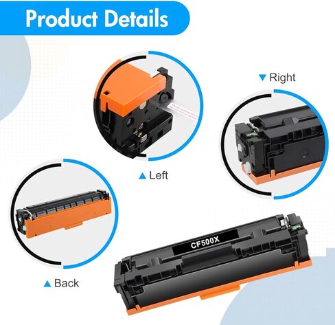 خرطوشة حبر 202X 202A 4 حزم استبدال متوافقة ل HP 202X 202A CF500A CF500X Color Pro MFP M281fdw M281cdw M254dw M254nw M281fdn M254 M281 حبر طابعة عالية الإنتاجية (أسود سيان أرجواني أصفر) in Kuwait