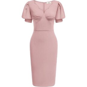 فستان كوكتيل ضيق للسيدات من AISIZE من الأربعينيات من القرن الماضي برقبة على شكل حرف V in Kuwait