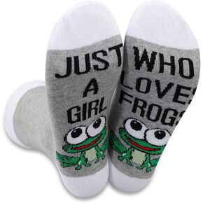 2 Pairs Frog Socks Animal Lover Gifts Just A Girl Who Loves Frogs Socks