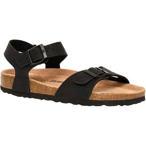 CUSHIONAIRE Lauri Cork Footbed Sandals for Women with Back Strap, Adjustable Double Buckle Ankle Strap Sandals, Memory Foam in Saudi Arabia