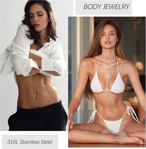 LOYALLOOK 12 قطعة من حلقات زر البطن للنساء من الفولاذ الجراحي تشيكوسلوفاكيا على شكل قلب زهرة أوبال عكس حلقات السرة البسيطة حلقات بطن الفرس عكس منحني السرة الحديد ثقب الجسم مجوهرات in Saudi Arabia