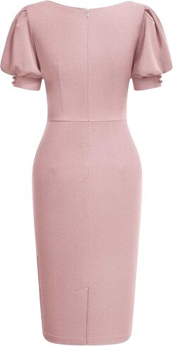 فستان كوكتيل ضيق للسيدات من AISIZE من الأربعينيات من القرن الماضي برقبة على شكل حرف V in Kuwait