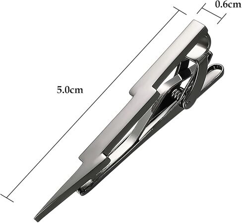 Yoursfs Lightning Bolt Tie Clip for Men Unique 316L Stainless Steel Novelty Tie Bar Super Hero Cool Tie Clips Wedding Gift in Kuwait