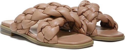 Vionic Women's Braided Vio-Motion Insole Slide Sandal- Supportive Dressy Flat Sandals That Includes an Orthotic Insole and Cushioned Outsole for Arch Support, Medium and Wide Fit in Saudi Arabia