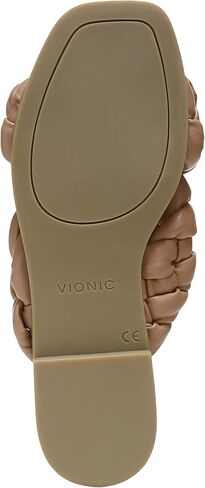 Vionic Women's Braided Vio-Motion Insole Slide Sandal- Supportive Dressy Flat Sandals That Includes an Orthotic Insole and Cushioned Outsole for Arch Support, Medium and Wide Fit in Saudi Arabia