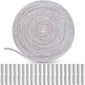 Taiyin 10.94 Yard Rhinestone Bling Shoe Laces Rhinestone Diamond Hoodie String Glitter Cords for Sneakers with Aglets in Kuwait