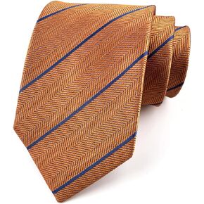 Elfeves Men's Trendy Striped Patterned Formal Ties Business College Daily Woven Neckties