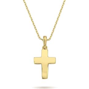 MIONZA 14K Solid Gold Cross Necklace for Women, Women’s Cross Necklace | Christian Necklace, Crucifix Necklace, Gift for Her