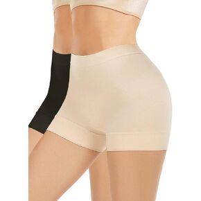 WOWENY Seamless Shaping Boyshorts Panties for Women Tummy Control Shapewear Slip Shorts Under Dresses Thigh Slimmers