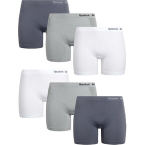 Reebok Women's Underwear - Long Leg Seamless Slip Short Boyshorts (6 Pack)