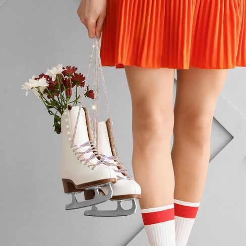 Taiyin 10.94 Yard Rhinestone Bling Shoe Laces Rhinestone Diamond Hoodie String Glitter Cords for Sneakers with Aglets in Kuwait