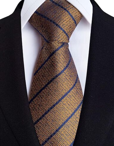 Elfeves Men's Trendy Striped Patterned Formal Ties Business College Daily Woven Neckties in Kuwait