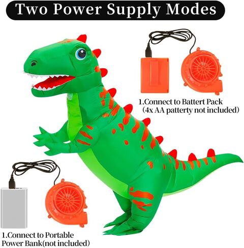 زي تنكري قابل للنفخ للبالغين على شكل ديناصور تي-ريكس من كوي زي تنكري فاخر لحفلات الهالوين والحفلات التنكرية التنكرية التنكرية التنكرية والزي التنكري للبالغين in Kuwait