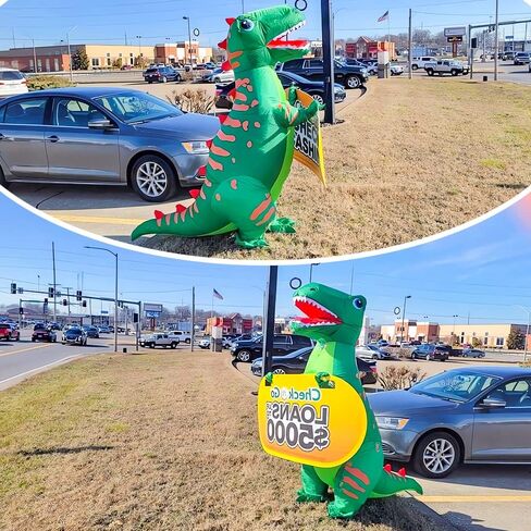 زي تنكري قابل للنفخ للبالغين على شكل ديناصور تي-ريكس من كوي زي تنكري فاخر لحفلات الهالوين والحفلات التنكرية التنكرية التنكرية التنكرية والزي التنكري للبالغين in Kuwait