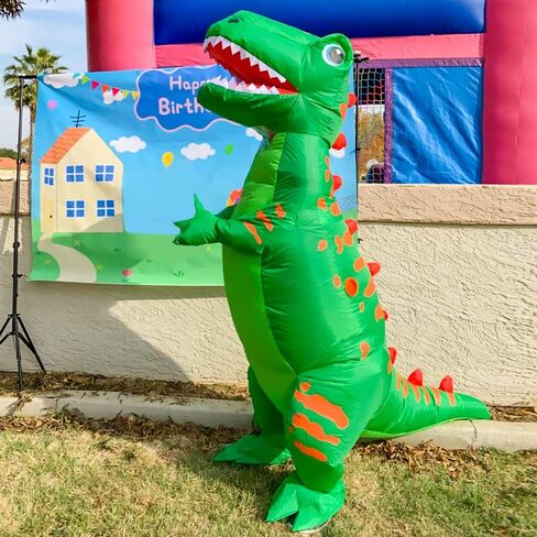 زي تنكري قابل للنفخ للبالغين على شكل ديناصور تي-ريكس من كوي زي تنكري فاخر لحفلات الهالوين والحفلات التنكرية التنكرية التنكرية التنكرية والزي التنكري للبالغين in Kuwait