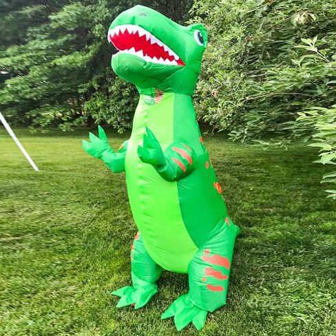زي تنكري قابل للنفخ للبالغين على شكل ديناصور تي-ريكس من كوي زي تنكري فاخر لحفلات الهالوين والحفلات التنكرية التنكرية التنكرية التنكرية والزي التنكري للبالغين in Kuwait