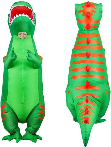 زي تنكري قابل للنفخ للبالغين على شكل ديناصور تي-ريكس من كوي زي تنكري فاخر لحفلات الهالوين والحفلات التنكرية التنكرية التنكرية التنكرية والزي التنكري للبالغين in Kuwait