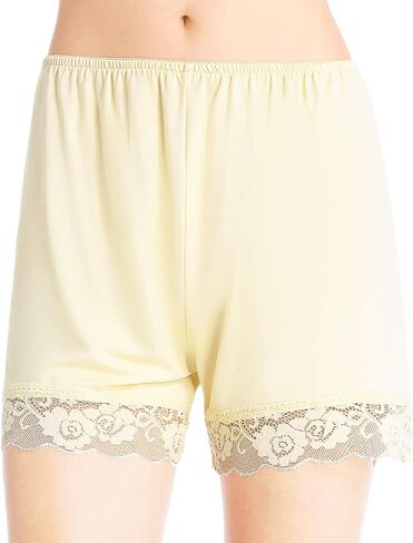 سراويل Subuteay Bloomers للنساء مضادة للاحتكاك، سراويل قصيرة فضفاضة مع زخرفة من الدانتيل لمنتصف الفخذ in Kuwait