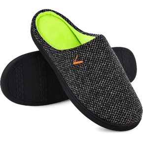 VONMAY Men's Two-Tone Slippers Slip On Memory Foam Comfy House Shoes Lightweight Indoor Outdoor