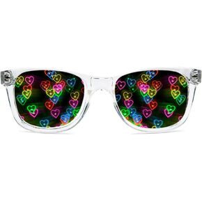 Ultimate Diffraction Glasses - 3D Rainbow Heart Effect - Great Edm, Concert, and Rave Accessory