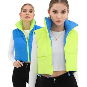 Xeoxarel 2023 Upgraded Women's Cropped Puffer Vest with Pockets (XS-XXL)
