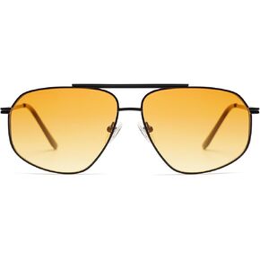 SOJOS Classic Retro Hexagonal Aviator Sunglasses for Women Men Vintage Polygon Sunnies SJ1200