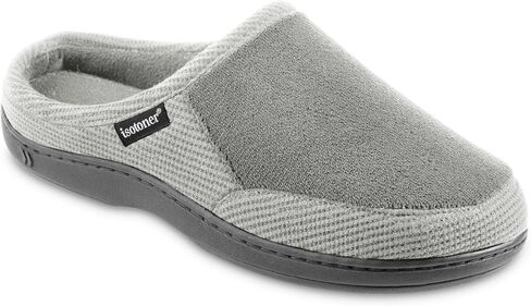 isotoner Men's Microterry and Waffle Travis Slip-on Hoodback Slipper in Kuwait