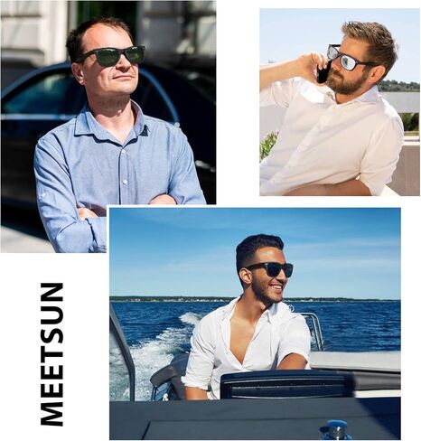 MEETSUN Retro Polarized Sunglasses for Women Men Classic Mirror Lens Driving Trendy Sun Glasses UV Protection (3 Pack) in Kuwait