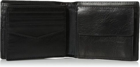 محفظة Fossil للرجال من جلد Ryan RFID-Blocking ثنائية الطي مع جيب للعملات المعدنية للرجال in Saudi Arabia