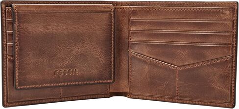 Fossil Men's Derrick Leather RFID-Blocking Bifold Passcase with Removable Card Case Wallet for Men in Saudi Arabia