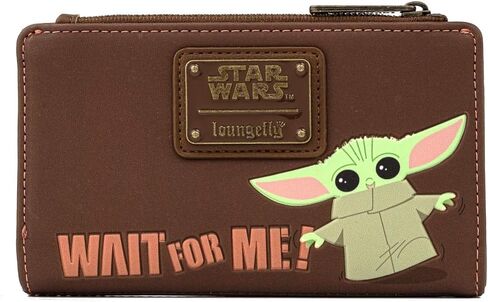 Loungefly Star Wars The Mandalorian Baby Yoda Wait For Me Faux Leather Wallet in Saudi Arabia