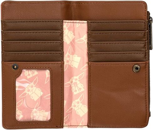 Loungefly Star Wars The Mandalorian Baby Yoda Wait For Me Faux Leather Wallet in Saudi Arabia